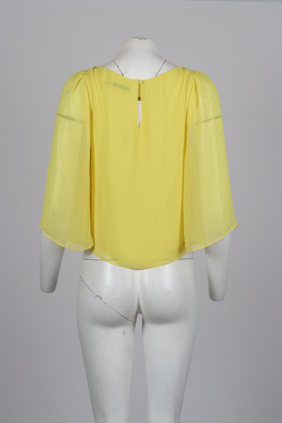 ALICE AND OLIVIA CREPE TOP XSMALL