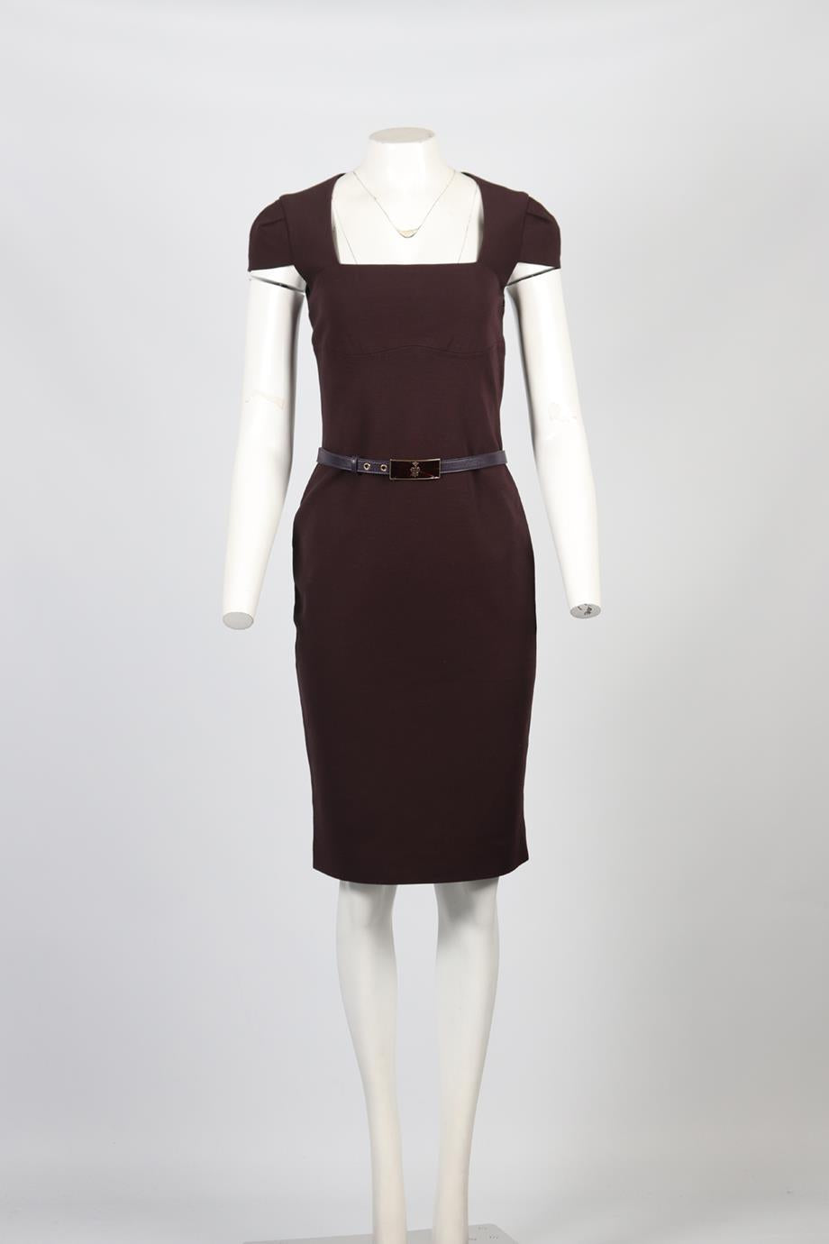 EMILIO PUCCI BELTED KNIT MIDI DRESS FR 42 UK 14
