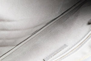 CHANEL GREY 2019 BOY O CASE MEDIUM QUILTED CAVIAR LEATHER CLUTCH
