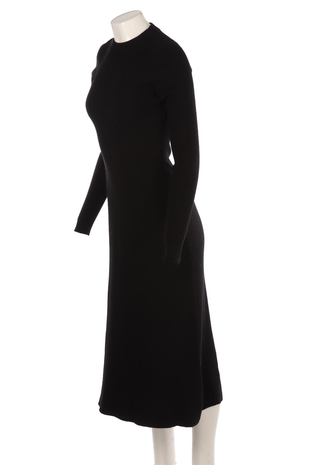 RAEY BLACK CASHMERE MAXI DRESS XSMALL