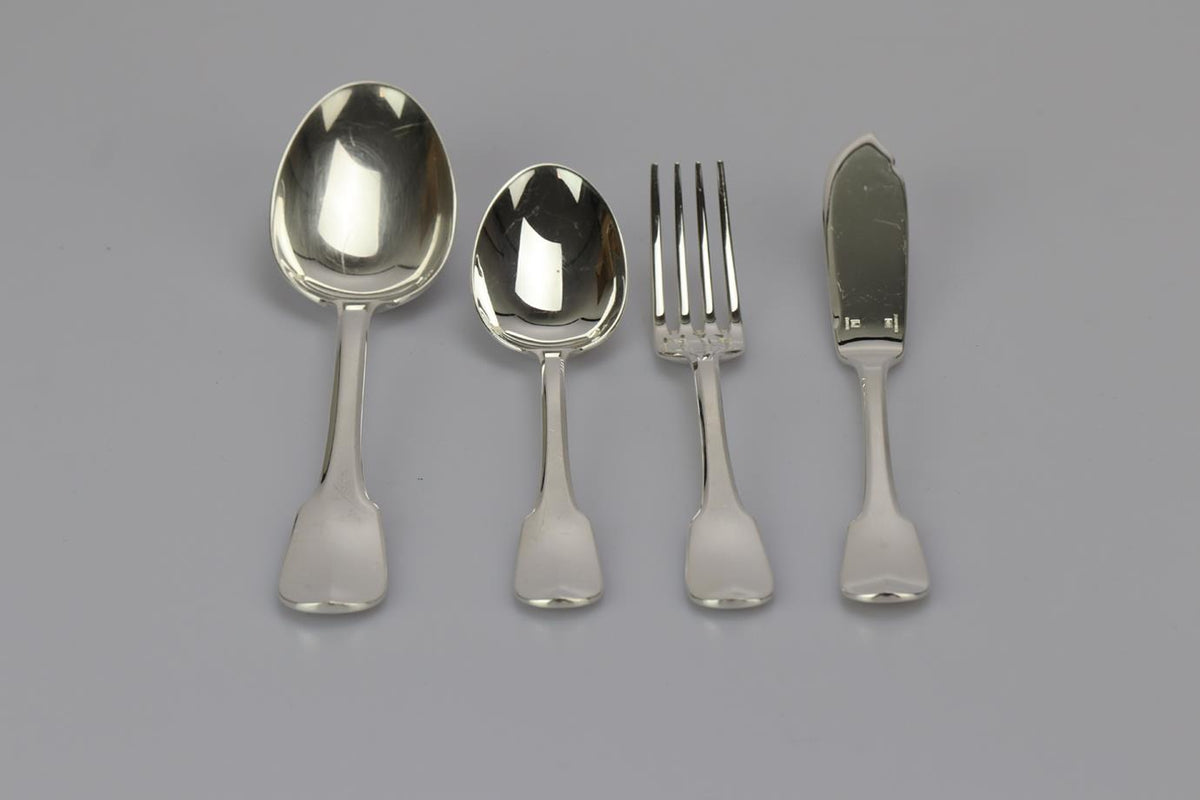 CHRISTOFLE SILVER PLATED STAINLESS STEEL CUTLERY SET