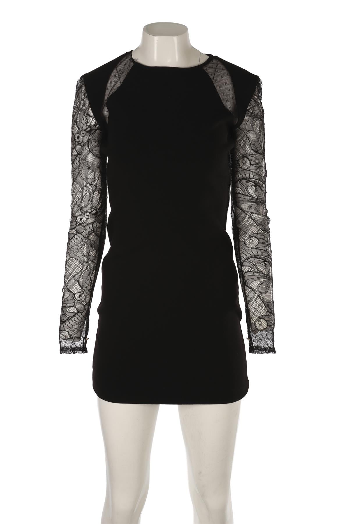 EMILIO PUCCI BLACK WOOL MINI DRESS MEDIUM