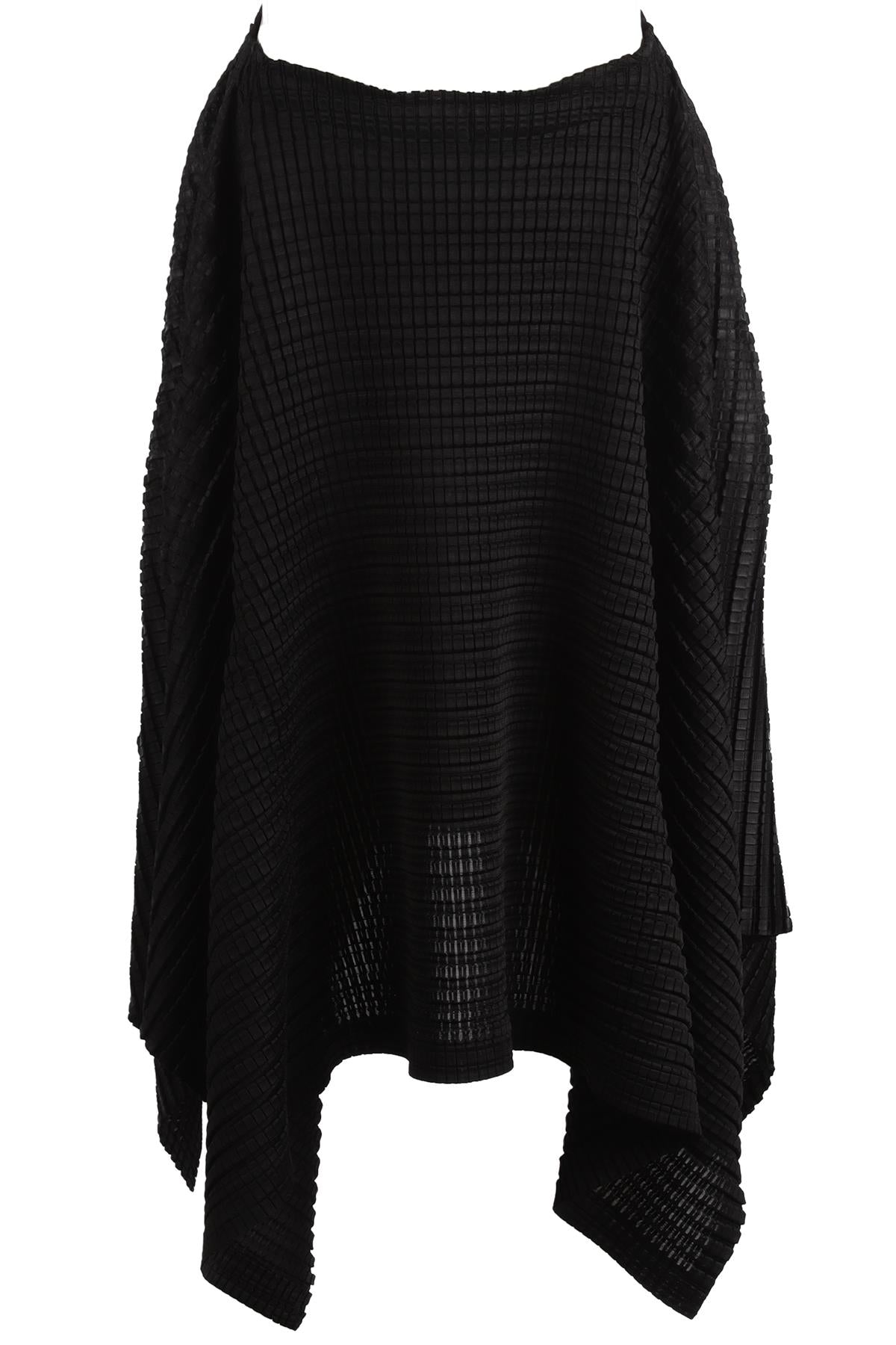 PLEATS PLEASE ISSEY MIYAKE BLACK MIDI SKIRT JP 3 UK 8