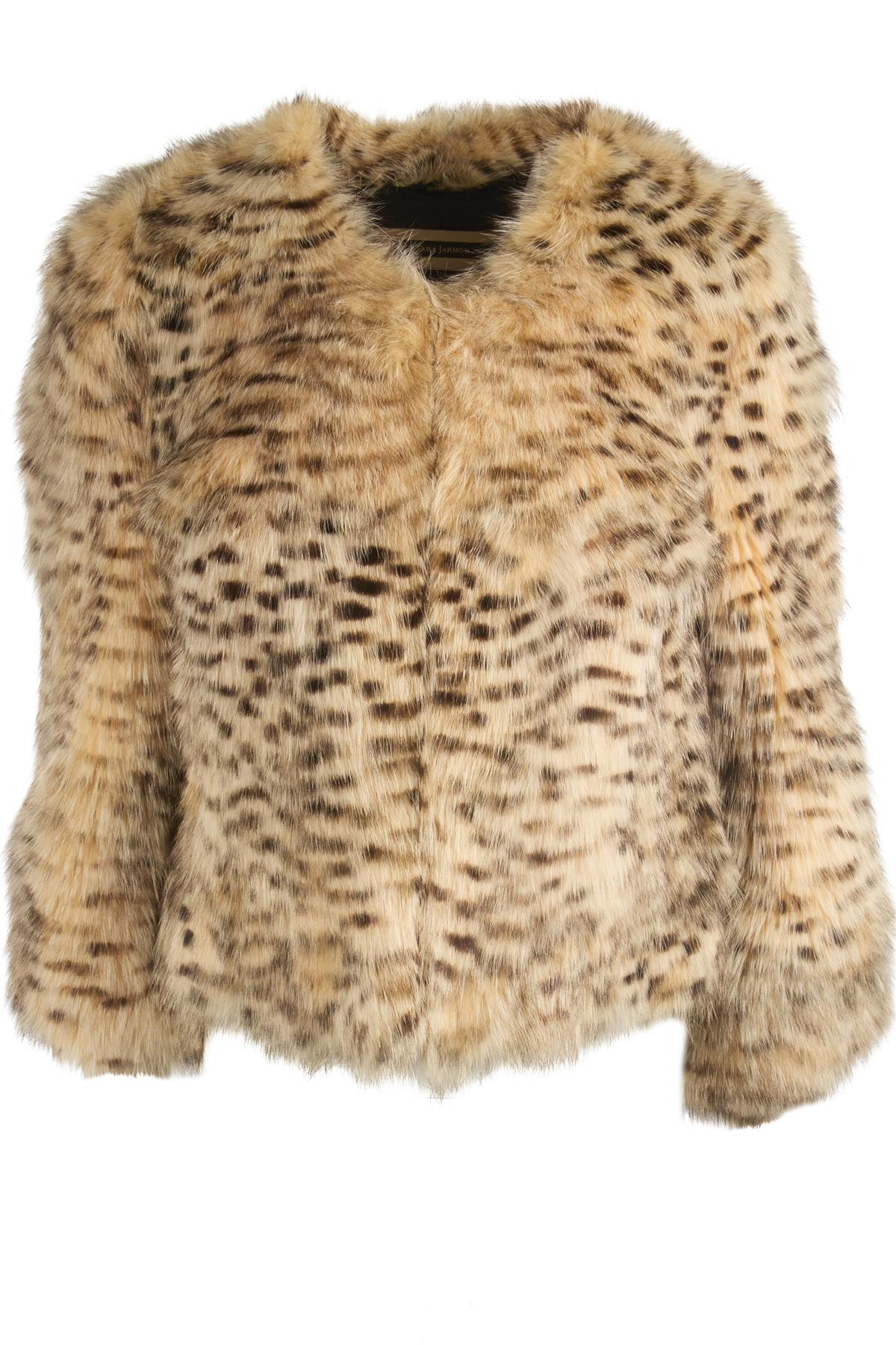 TARA JARMON BROWN FOX FUR JACKET SMALL