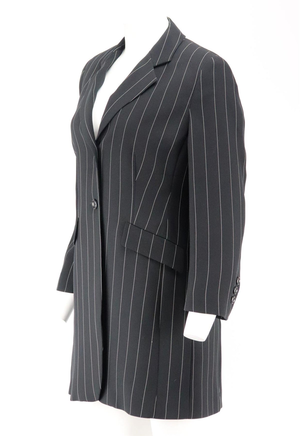 APRIORI VINTAGE PINSTRIPED WOVEN BLAZER UK 12