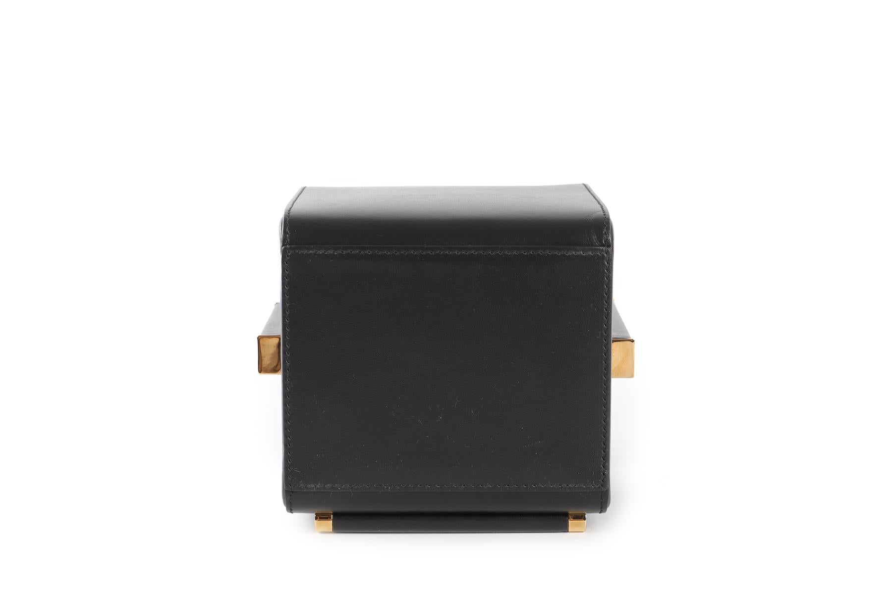 ROKSANDA BLACK BOX LEATHER CLUTCH
