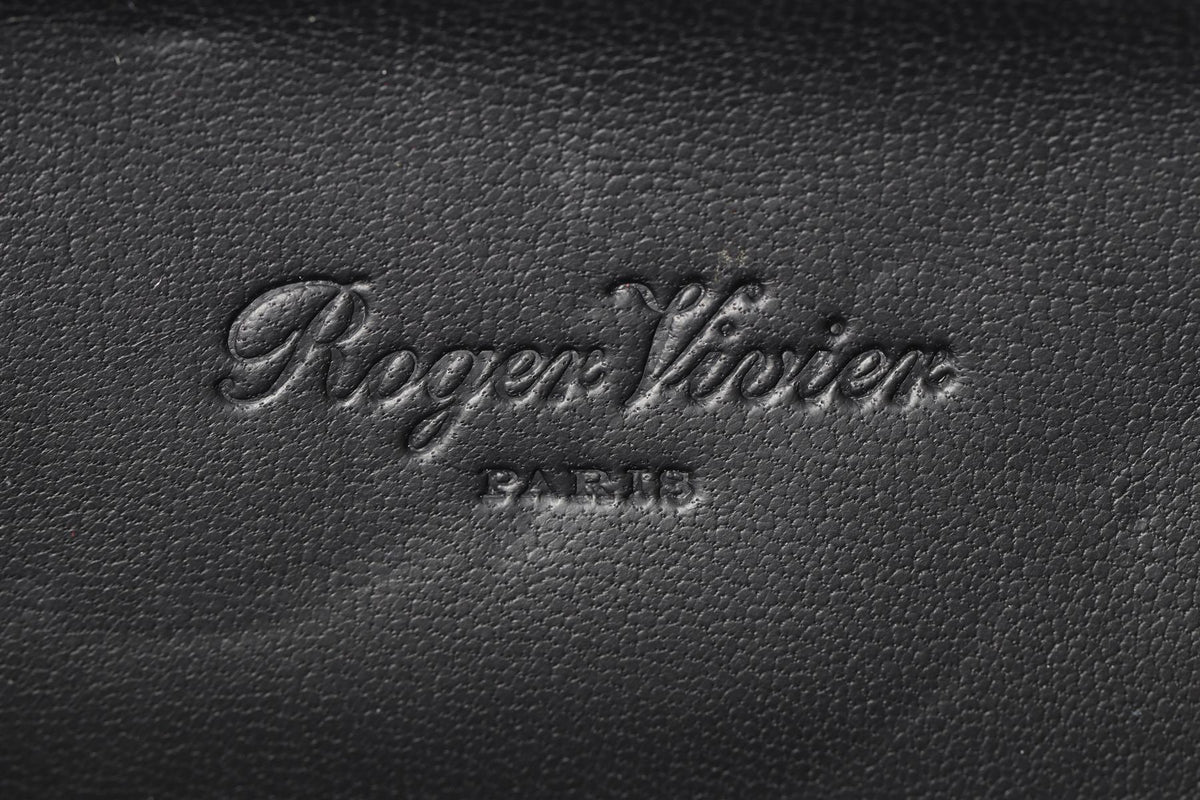 ROGER VIVIER BEIGE BELLE SNAKESKIN CLUTCH