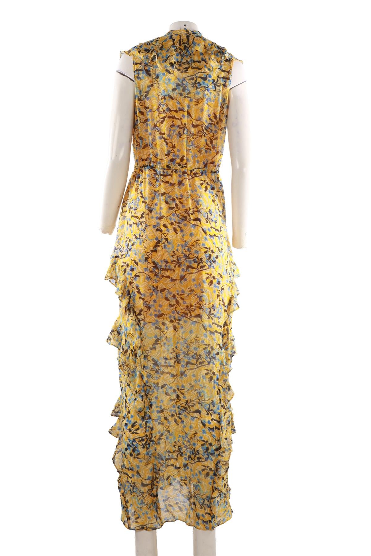 YELLOW SILK MAXI DRESS