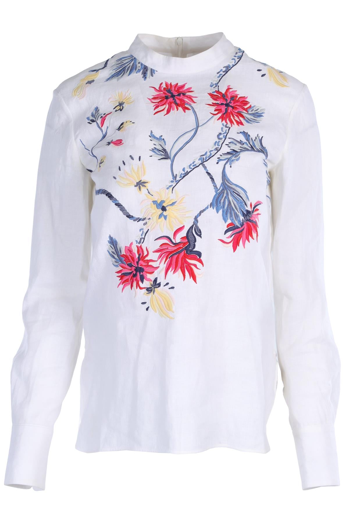CHLOÉ WHITE LINEN TOP FR 36 UK 8