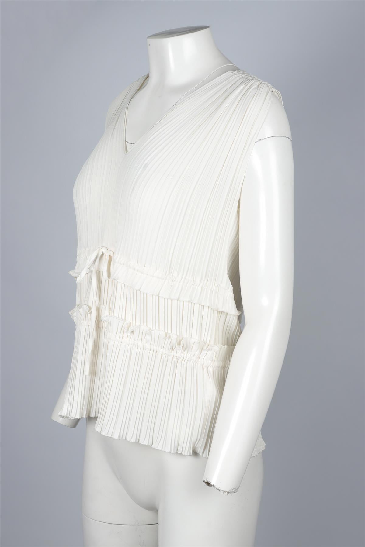 3.1 PHILLIP LIM IVORY CREPE TOP US 2 UK 6