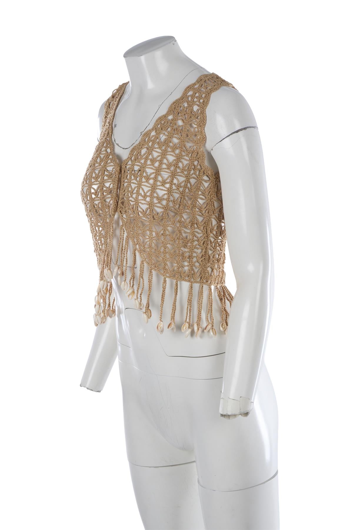 Beige Crochet Top