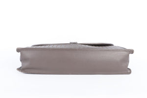 BOTTEGA VENETA GREY INTRECCIATO LEATHER BRIEFCASE