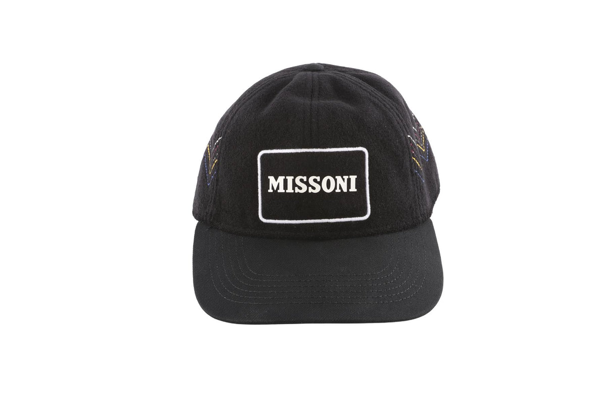 MISSONI BLACK COTTON BASEBALL CAP