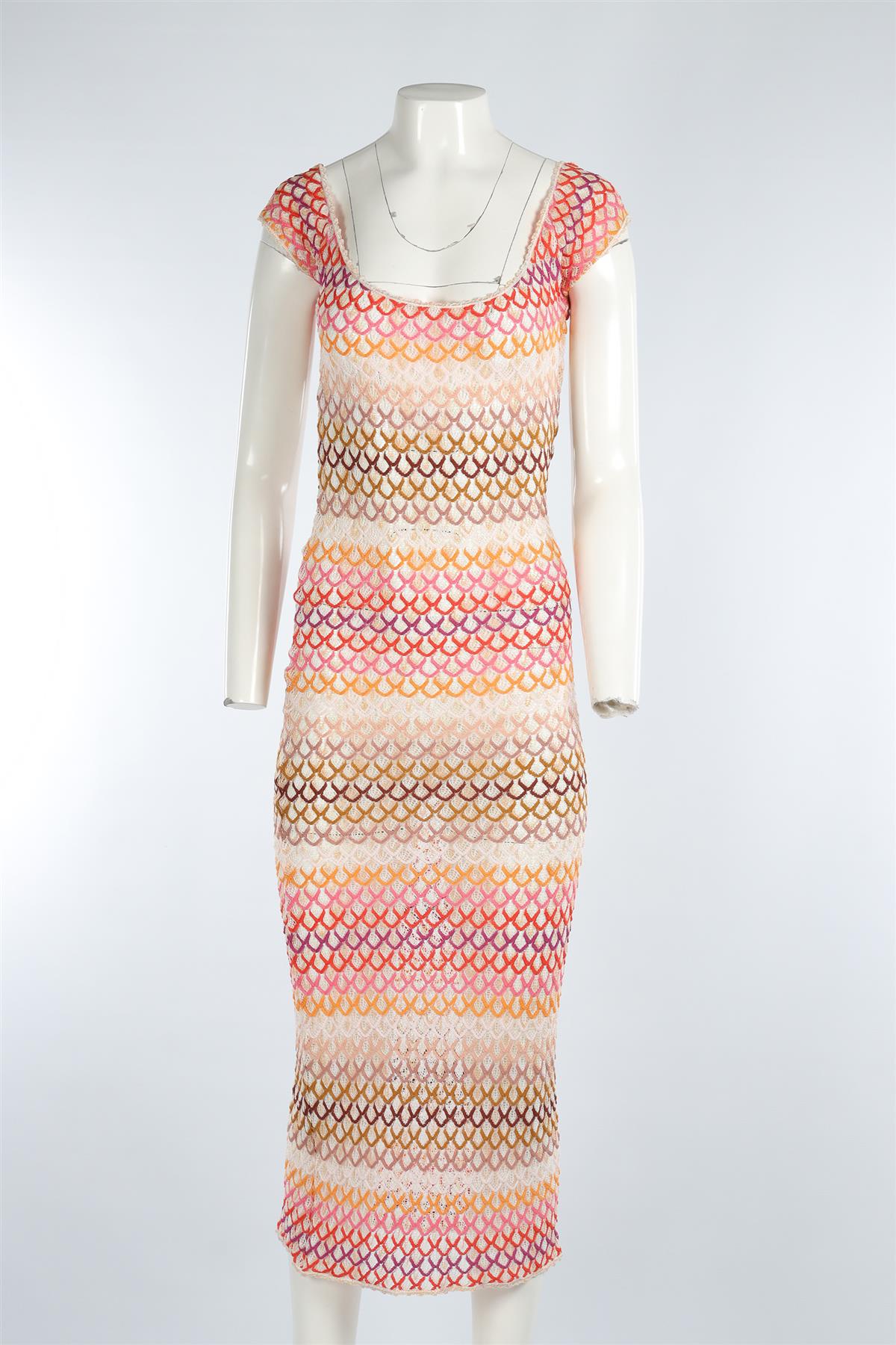 MISSONI MARE MULTI CROCHET MAXI DRESS IT 42 UK 10