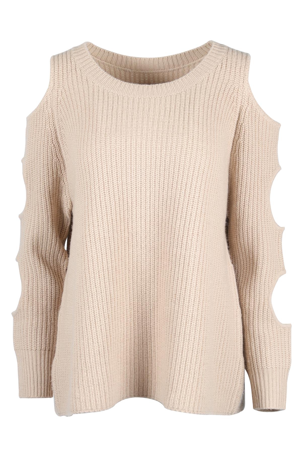 ZOE JORDAN BEIGE CASHMERE SWEATER MEDIUM-LARGE