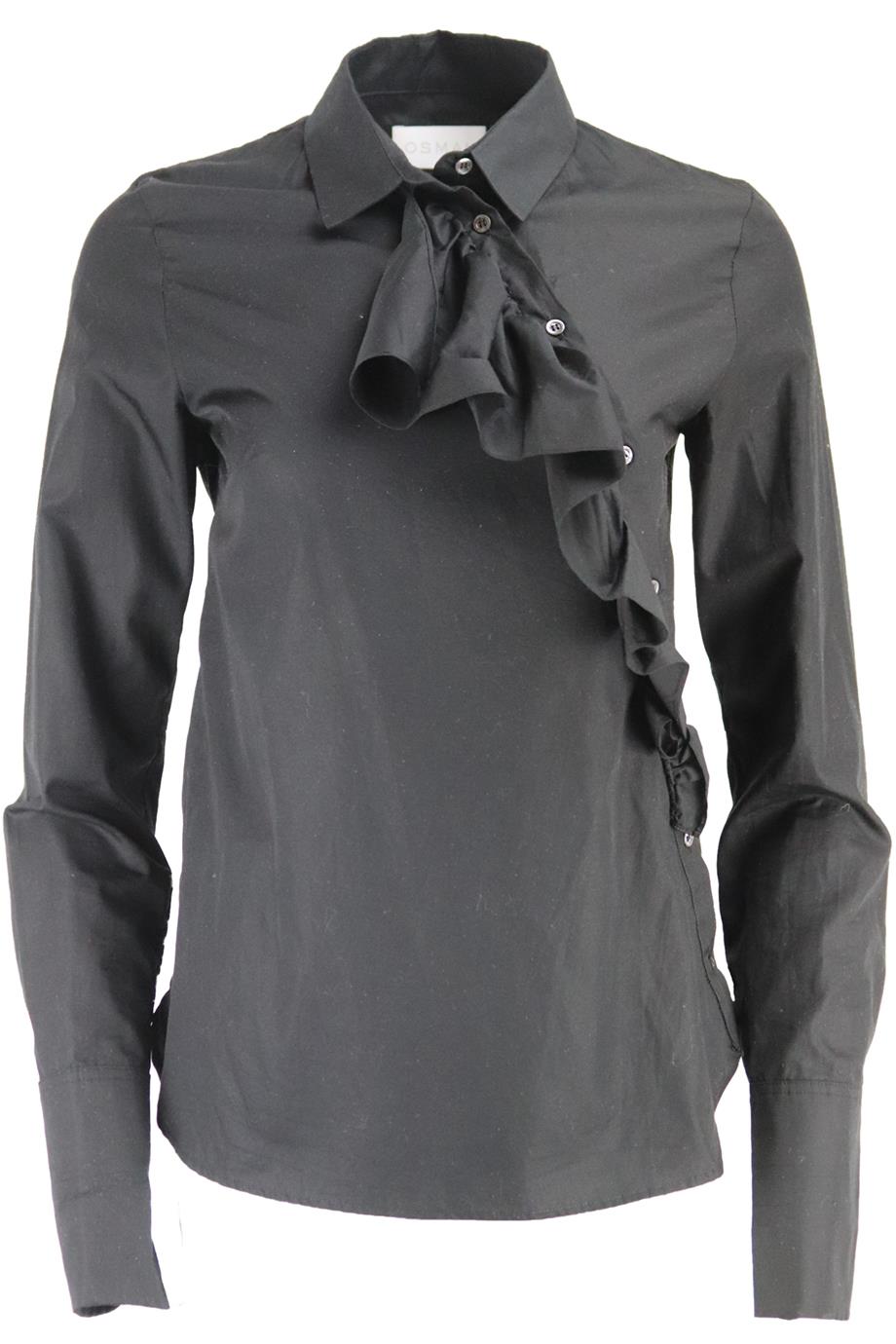 OSMAN RUFFLED COTTON SHIRT UK 10