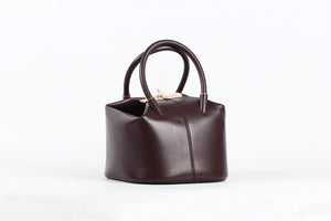 GABRIELA HEARST BURGUNDY BAEZ LEATHER TOTE BAG LARGE