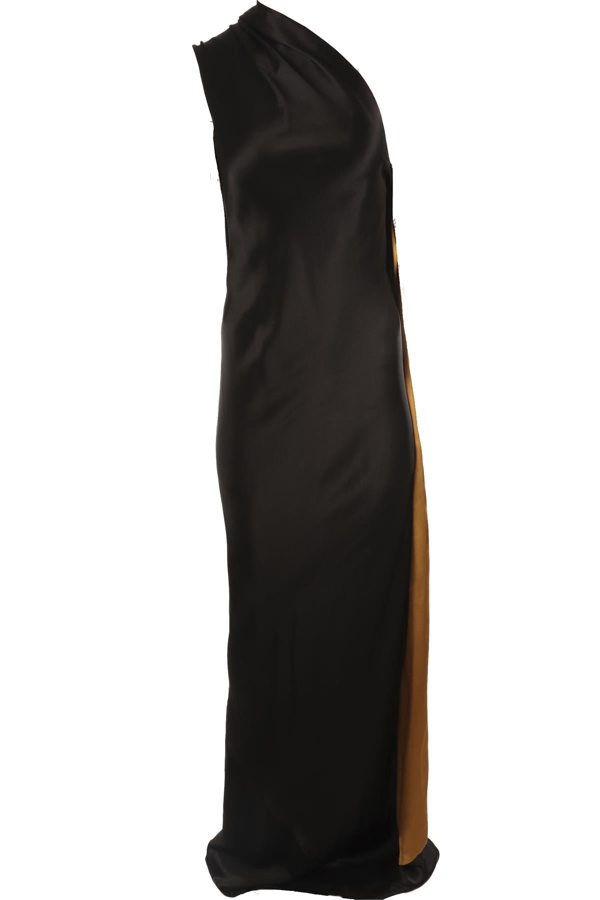 ALEXANDER MCQUEEN BLACK 2008 SILK GOWN IT 42 UK 10