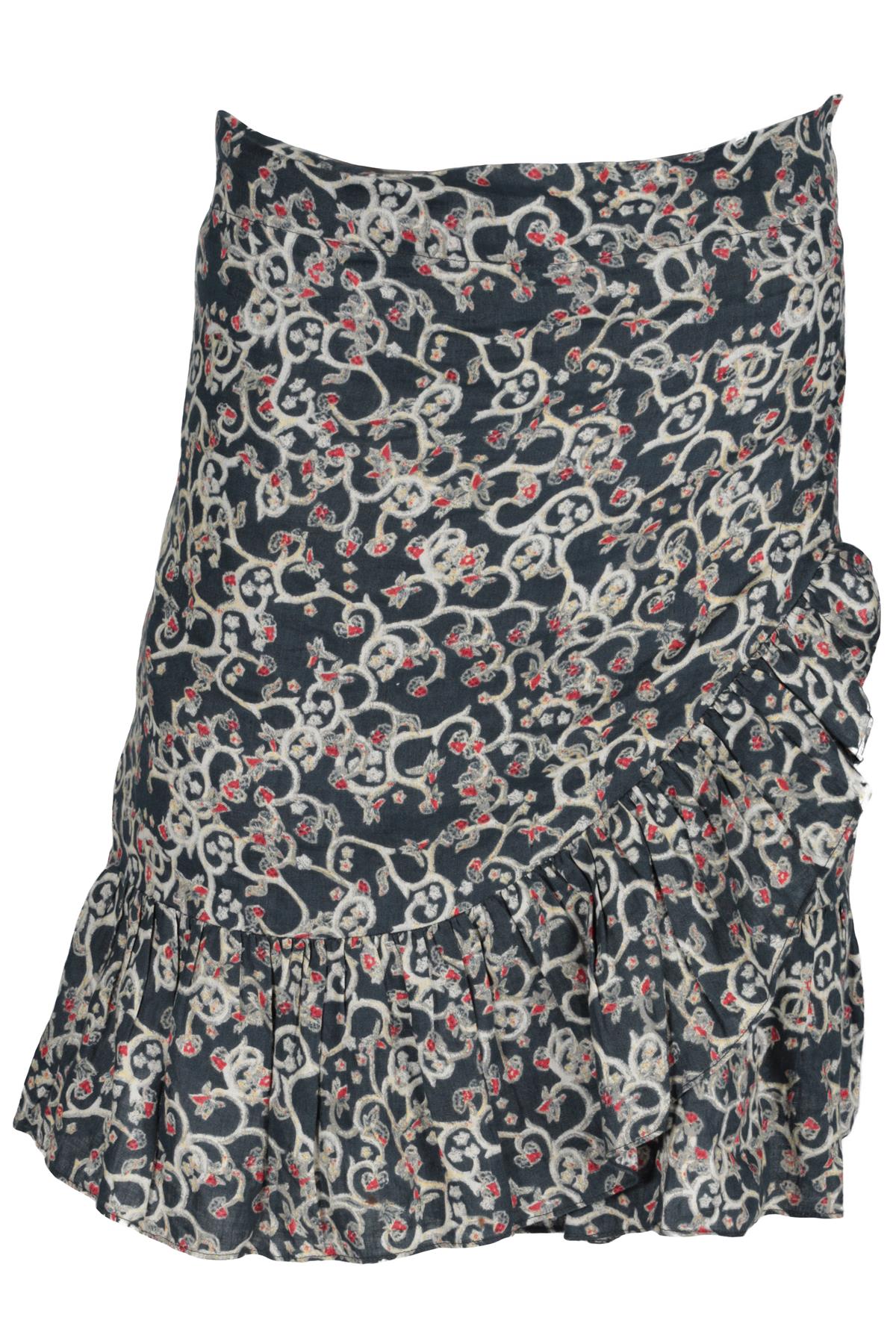 ISABEL MARANT ÉTOILE BLUE LINEN MINI SKIRT FR 44 UK 12