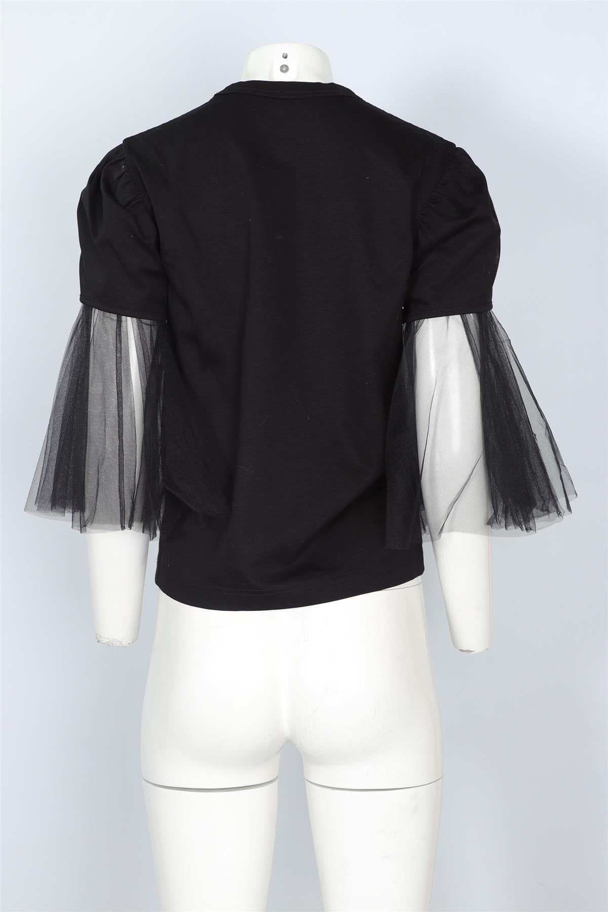 NOIR KEI NINOMIYA BLACK COTTON T-SHIRT MEDIUM