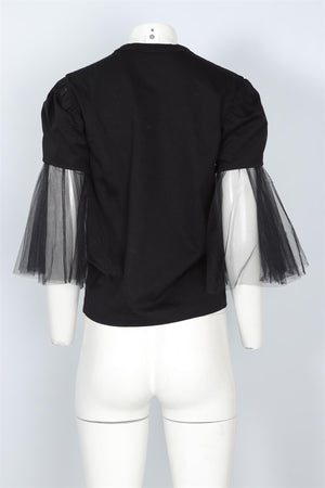 NOIR KEI NINOMIYA BLACK COTTON T-SHIRT MEDIUM