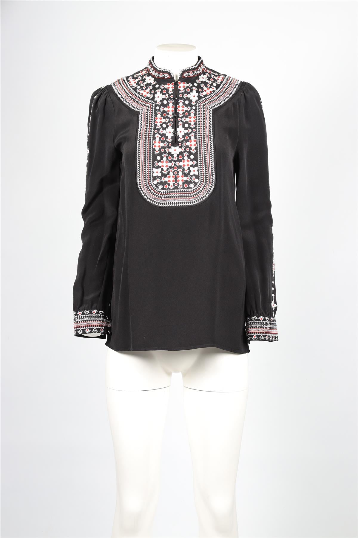 VILSHENKO BLACK SILK TOP UK 10