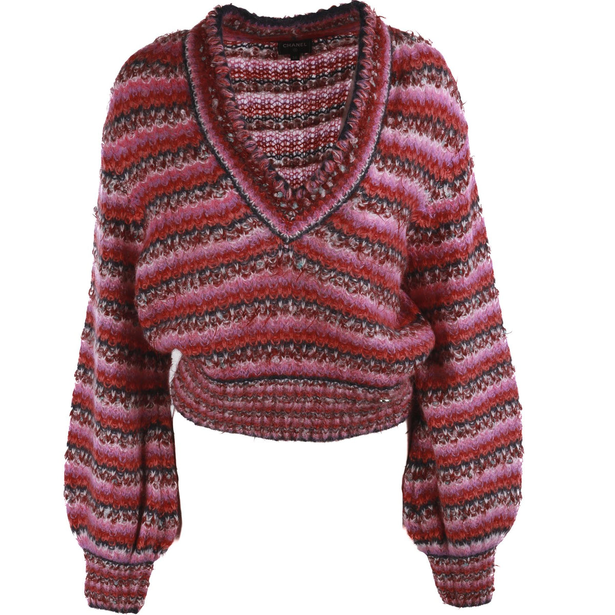 CHANEL PINK 2022 WOOL SWEATER FR 38 UK 10