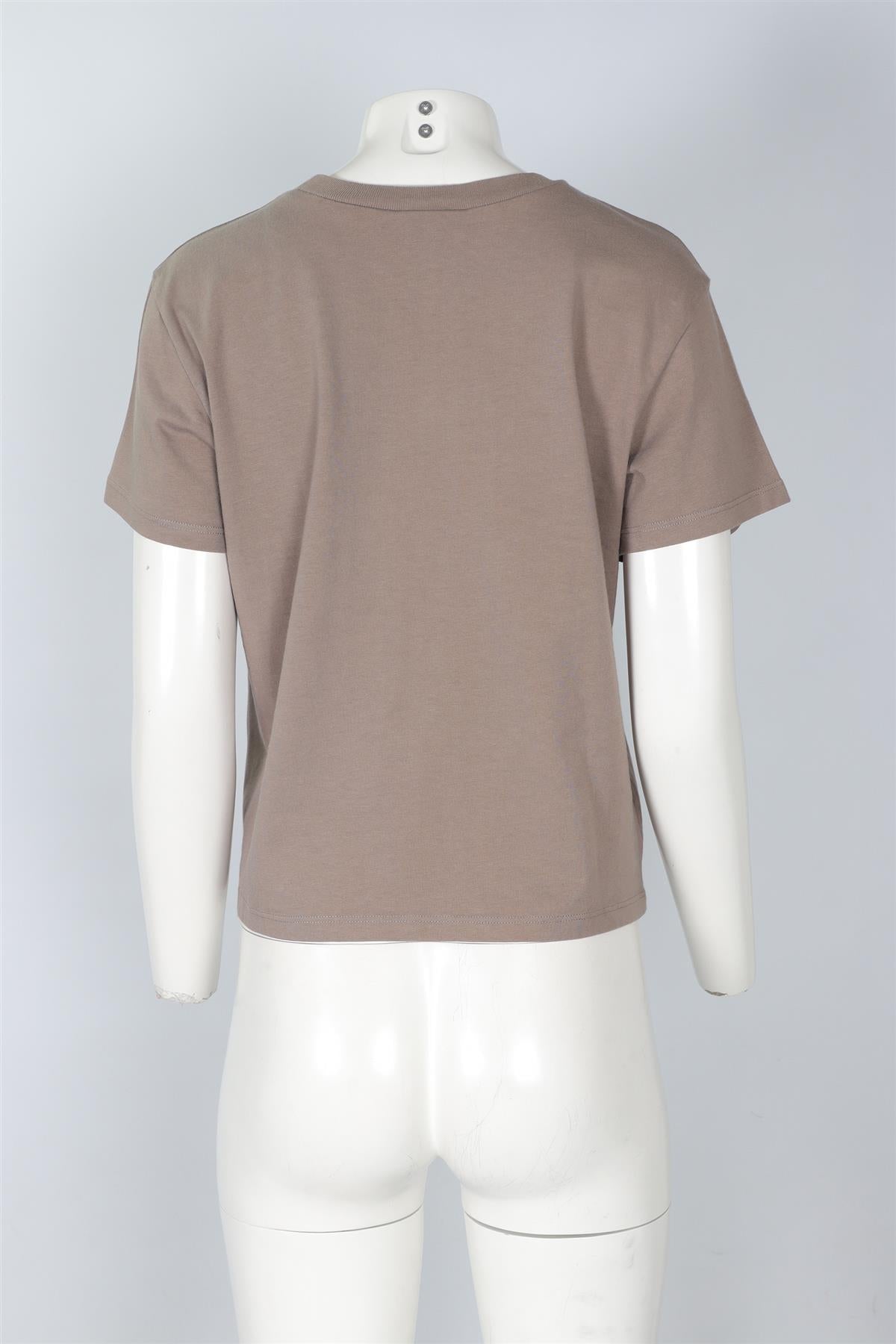 REFORMATION BROWN COTTON T-SHIRT MEDIUM