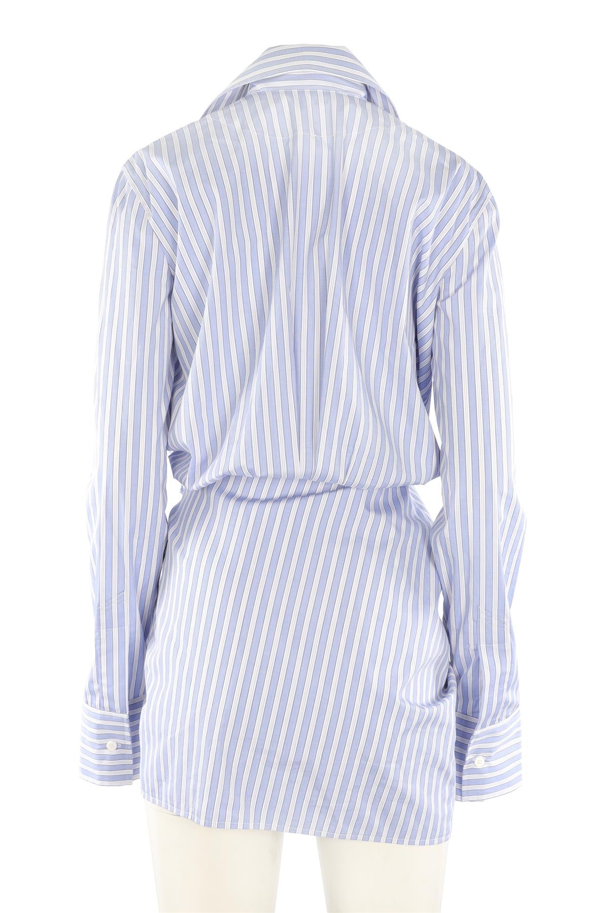 THE ATTICO BLUE COTTON MINI DRESS IT 40 UK 8
