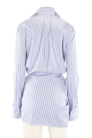 THE ATTICO BLUE COTTON MINI DRESS IT 40 UK 8