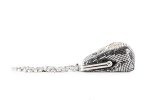 CHANEL SILVER 2023 CRYSTAL AND MESH CLUTCH WITH CHAIN