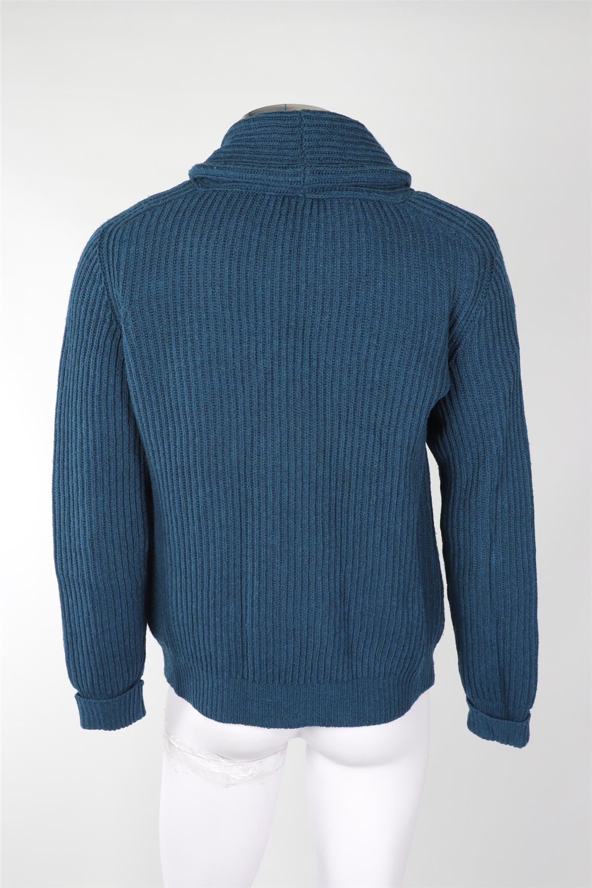 GOLDEN GOOSE DELUXE BRAND MEN'S BLUE WOOL CARDIGAN LARGE