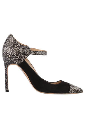 MANOLO BLAHNIK BLACK SUEDE PUMPS EU 37.5 UK 4.5 US 7.5