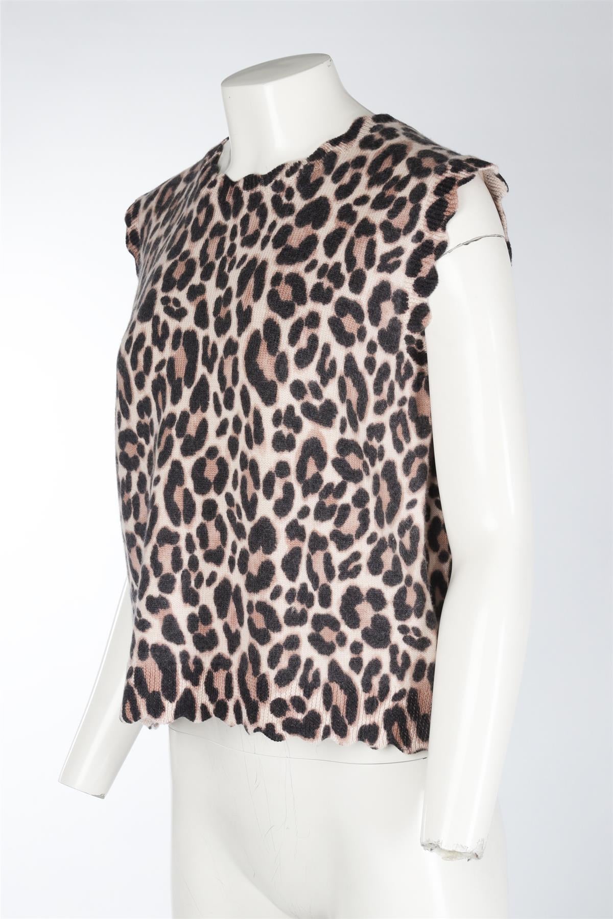 WYSE LONDON BROWN WOOL VEST MEDIUM