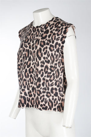 WYSE LONDON BROWN WOOL VEST MEDIUM