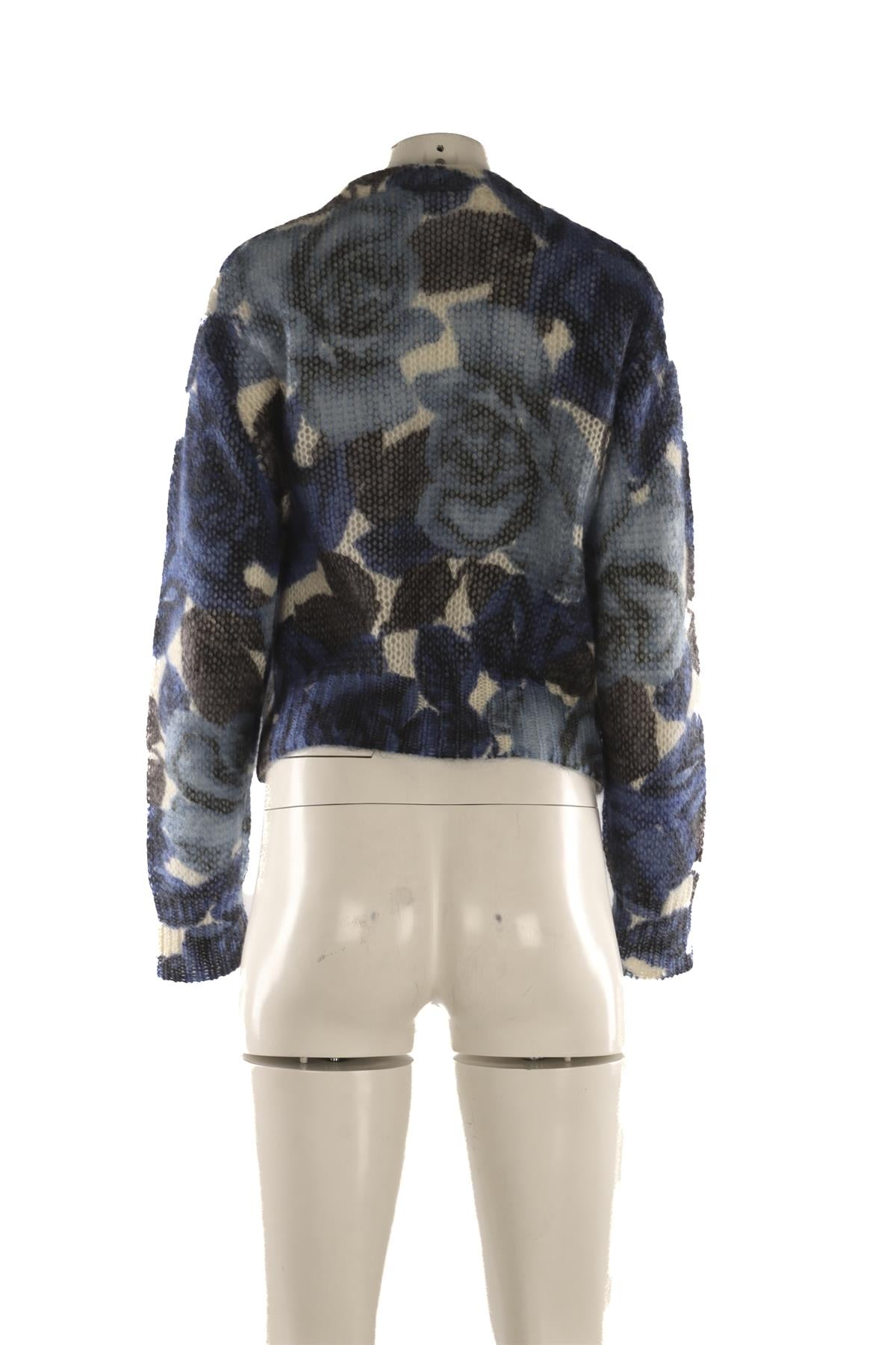 PRADA BLUE MOHAIR CARDIGAN IT 40 UK 8