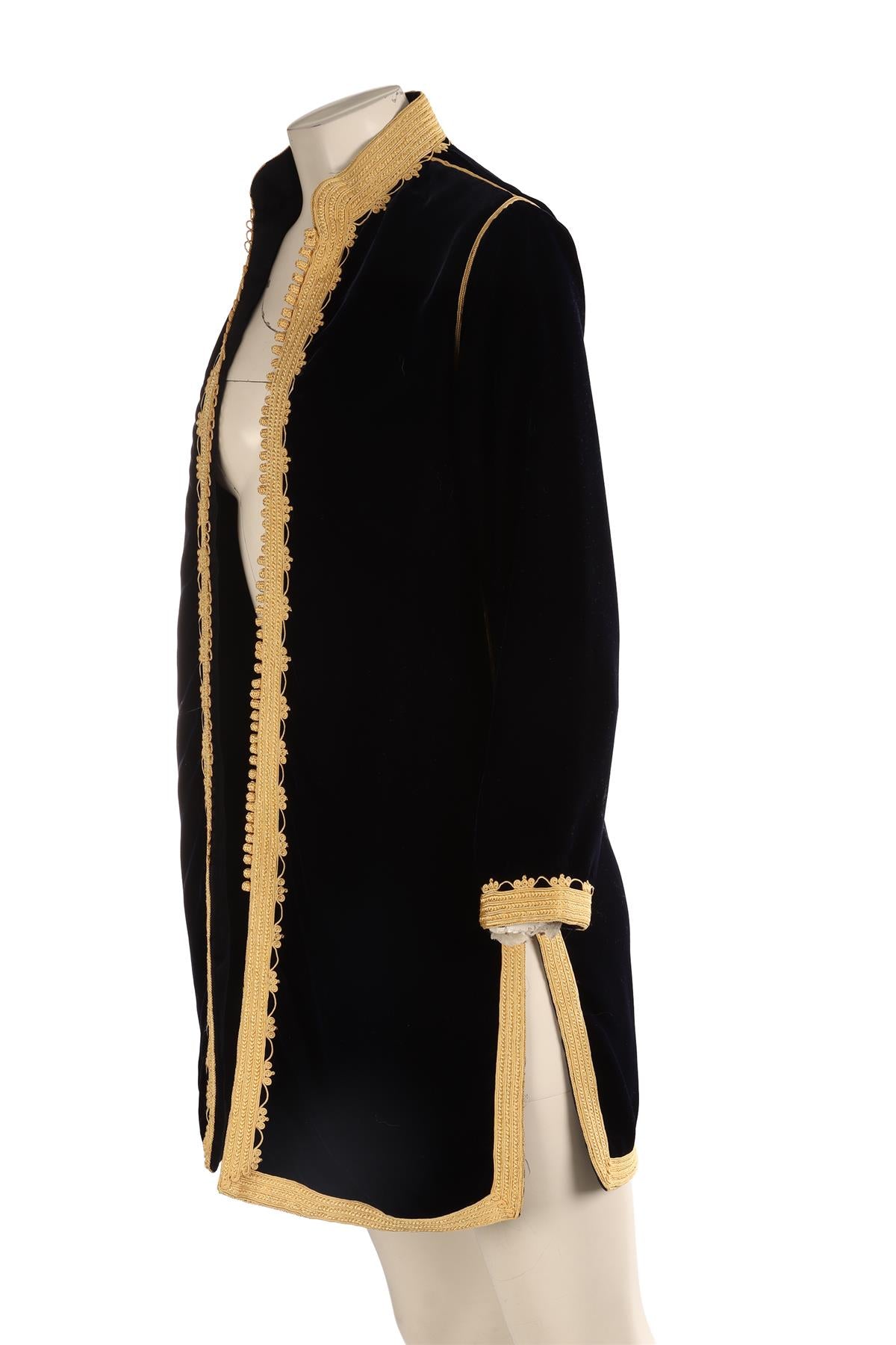MUZUNGU SISTERS NAVY VELVET BLAZER XSMALL