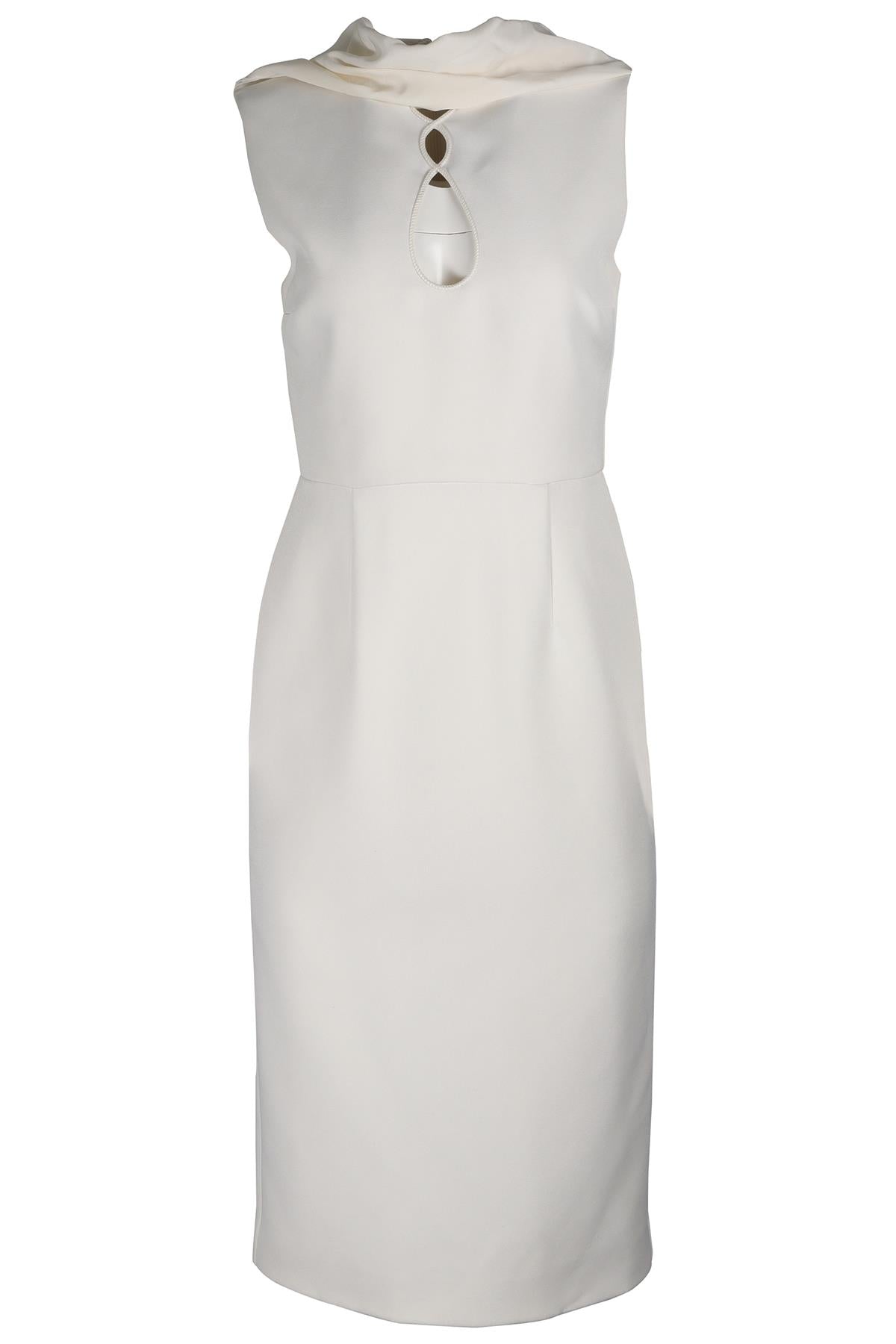 ROKSANDA WHITE SILK MIDI DRESS UK 10