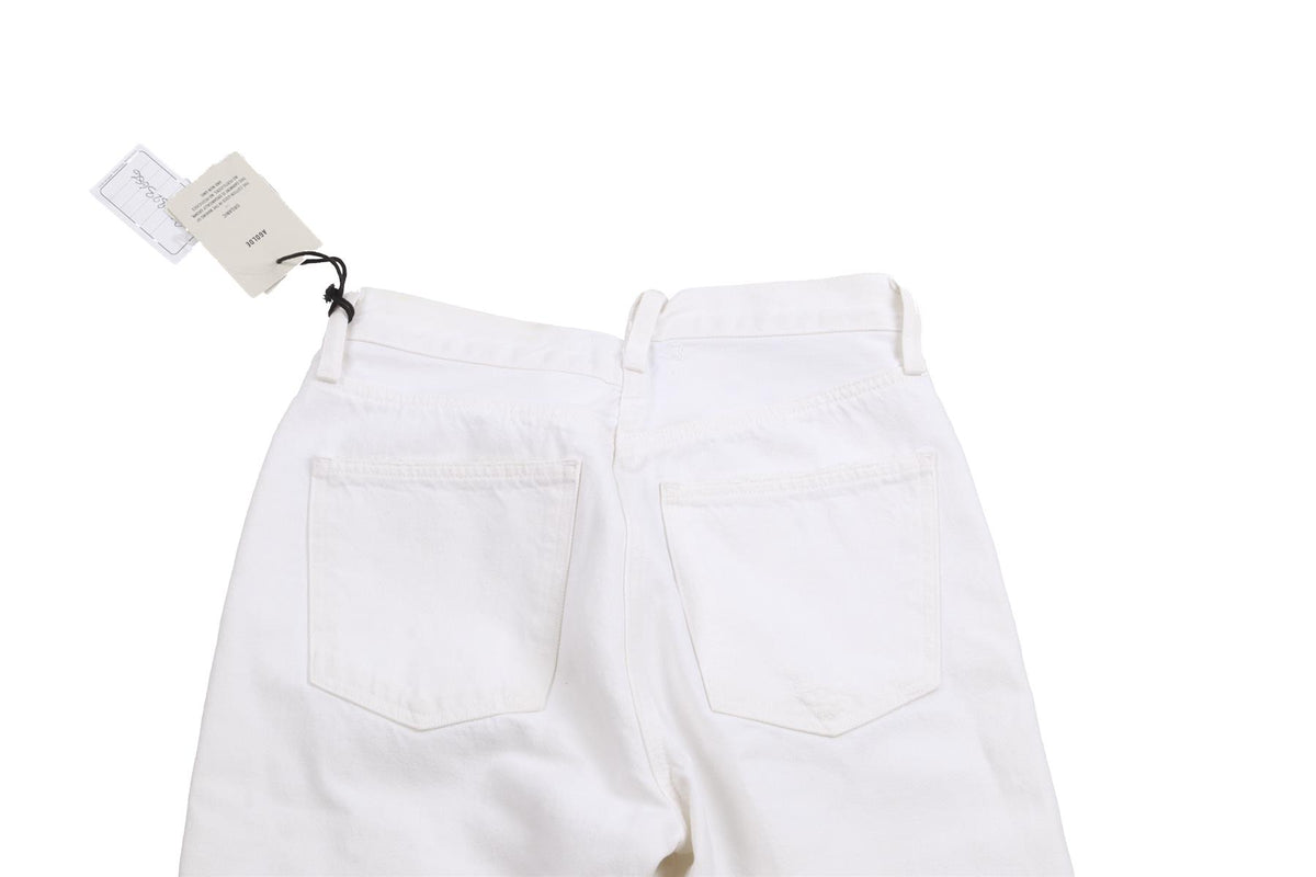 AGOLDE WHITE HIGH RISE STRAIGHT LEG JEANS W25 UK 6-8