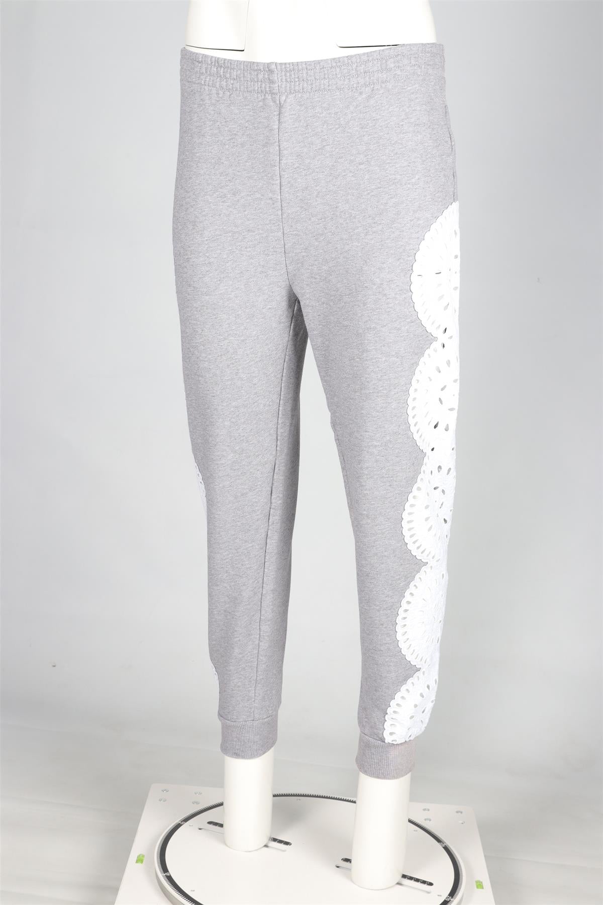 STELLA MCCARTNEY GREY COTTON TRACK PANTS IT 40 UK 8