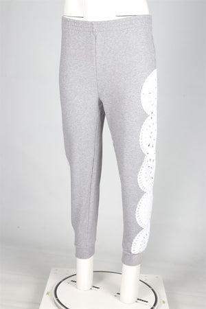 STELLA MCCARTNEY GREY COTTON TRACK PANTS IT 40 UK 8