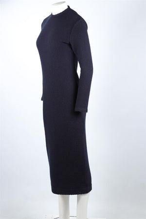 GIULIVA HERITAGE NAVY WOOL MAXI DRESS IT 38 UK 6