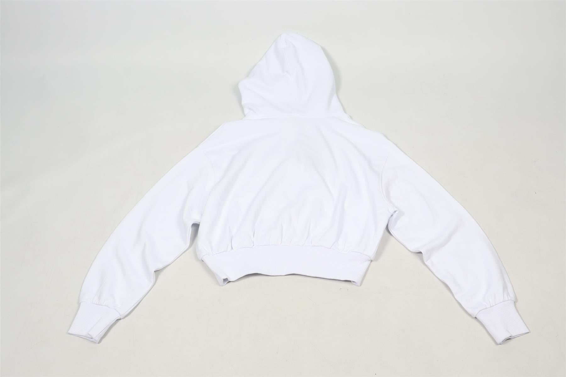 VERSACE WHITE KIDS GIRLS COTTON HOODIE MEDIUM