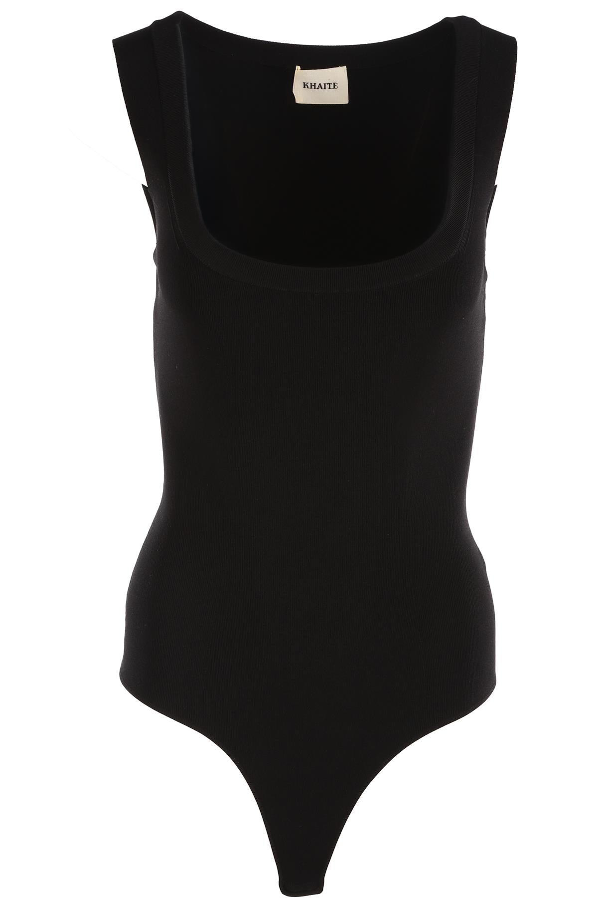 KHAITE BLACK KNIT BODYSUIT SMALL