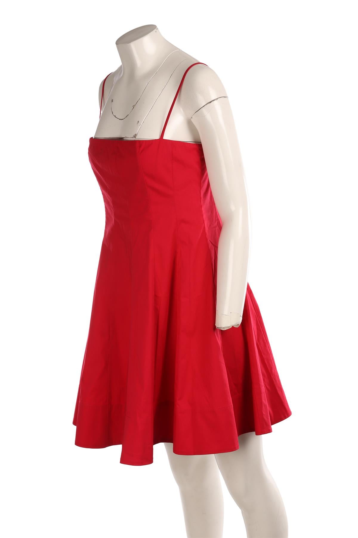 STAUD PINK COTTON MINI DRESS US 12 UK 16