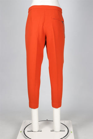 BOTTEGA VENETA ORANGE WOOL TAPERED PANTS IT 44 UK 12