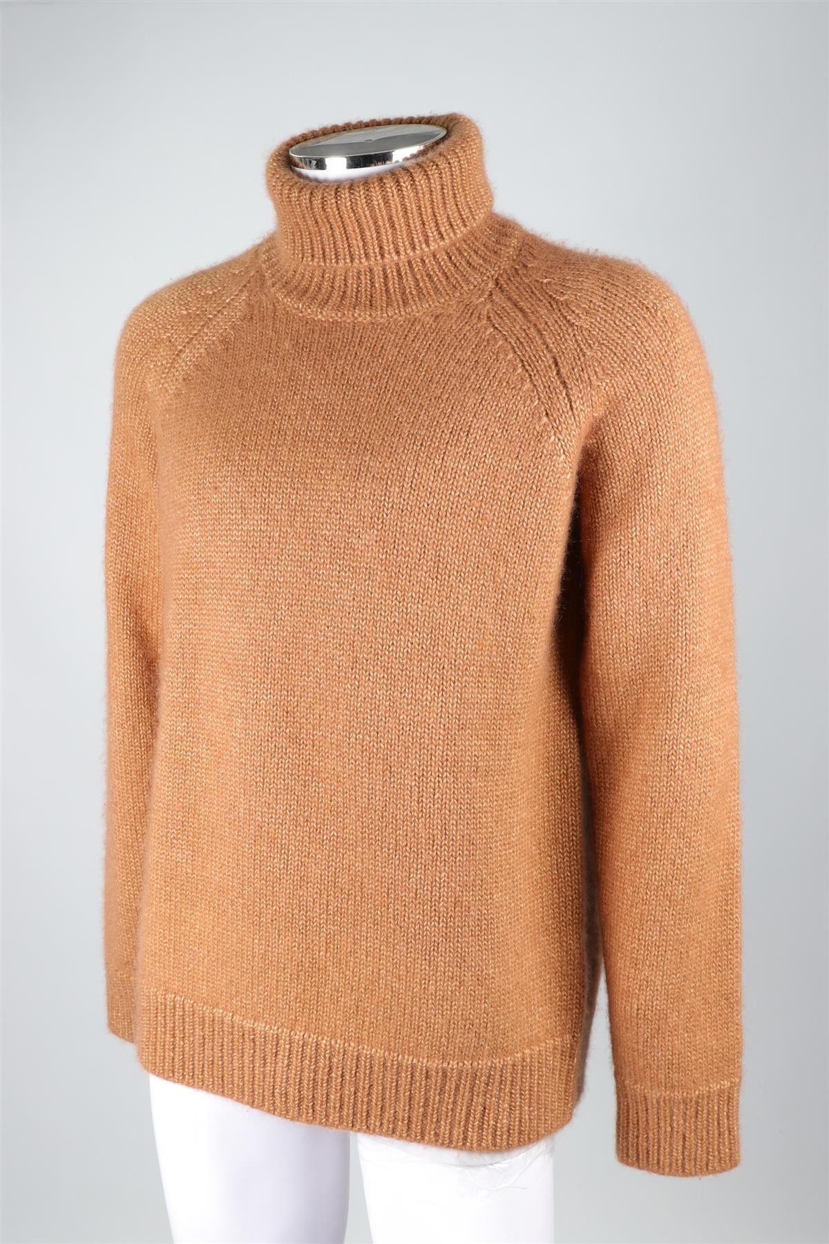 GIULIVA HERITAGE BROWN MEN'S CASHMERE SWEATER SMALL