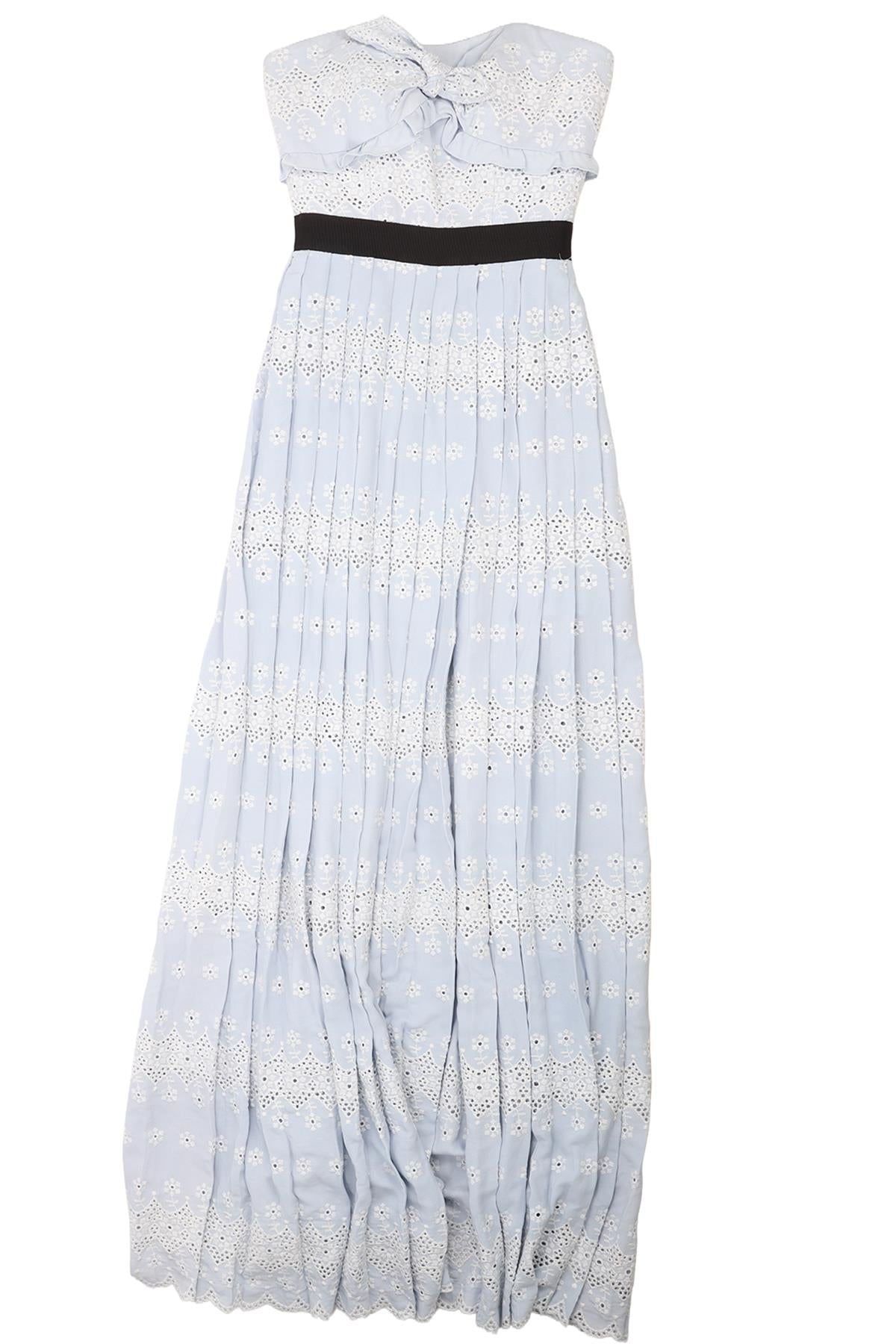 SELF-PORTRAIT BLUE CREPE MAXI DRESS UK 6