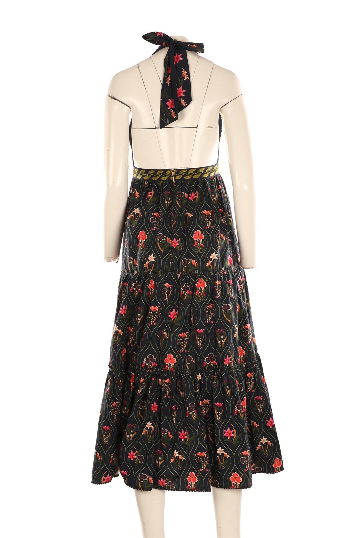 AGUA BENDITA NAVY COTTON MAXI DRESS MEDIUM