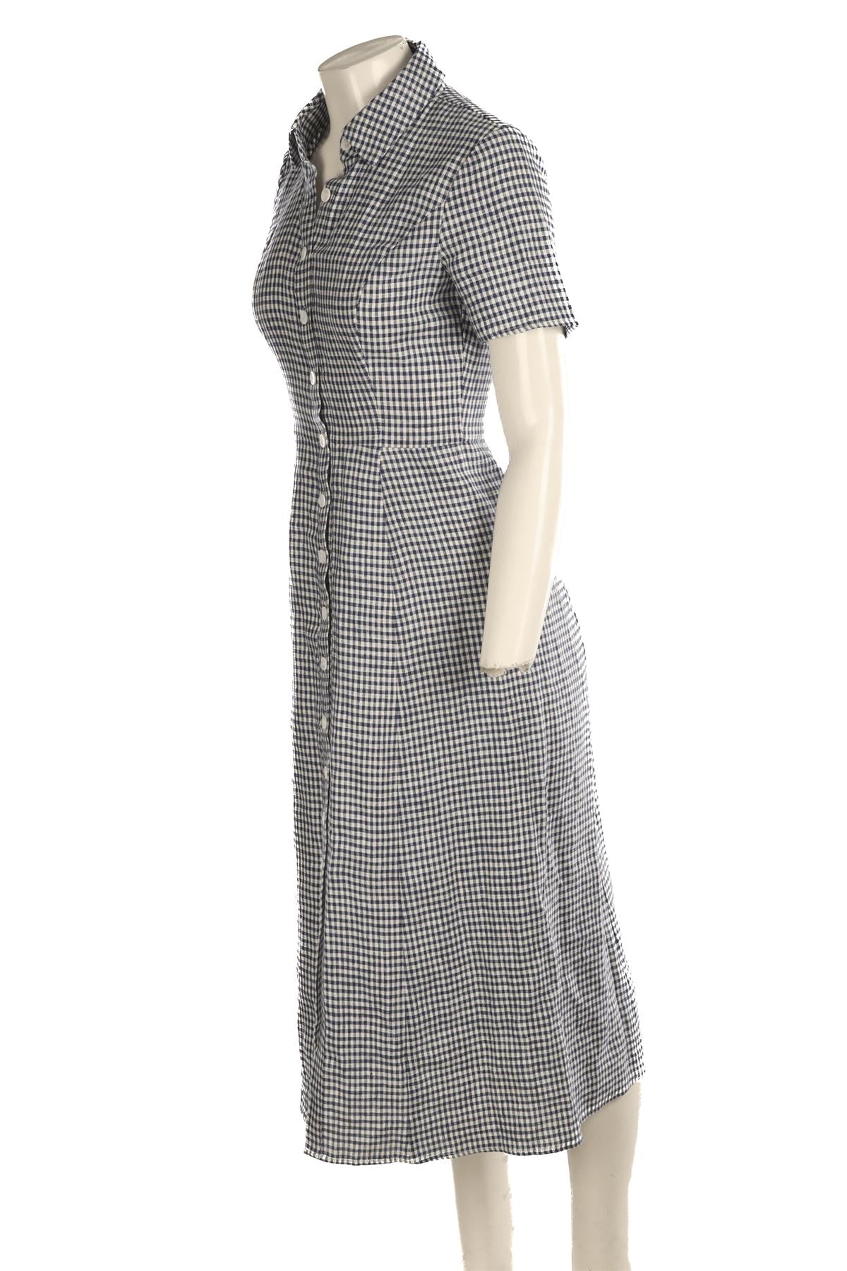 REFORMATION BLUE LINEN MAXI DRESS US 2 UK 6